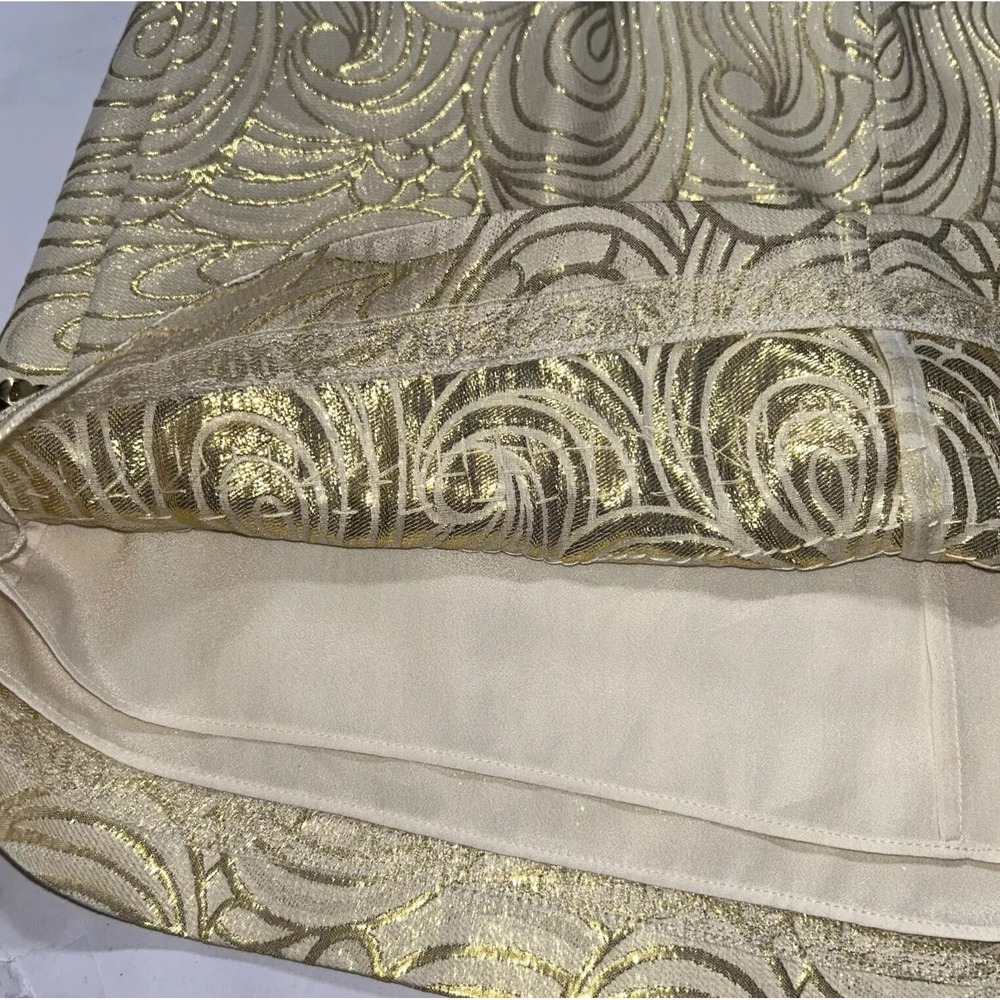 Lilly Pulitzer Sz XXS DIEDRA Gold‎ Metallic TIDAL WAVE Jacquard Dress Gorgeous - Picture 9 of 9
